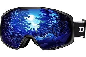 DBIO Ski Goggles - OTG UV Protection Anti fog Snow/Snowboard Goggles for Men Women Adult Youth
