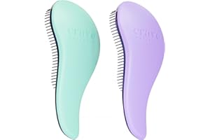 Crave Naturals Glide Thru Detangling Hair Brushes for Adults & Kids Hair - Detangler Hairbrush for Natural, Curly, Straight, 