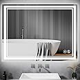 24“ x 36” LED Mirror for Bathroom Front and Backlit Anti-Fog Dimmable 3 Colors LED Bathroom Mirror with Lights Memory Function Smart Mirror Wall Mounted Horizontal/Vertical