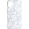 iPhone 16 Plus Cute Flowers Botanical Blue & White Toile French Pattern Case