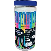Classmate Octane Gel Pen- Neon Series (Blue)- Pack of 25 + 10 Gel Refills FREE
