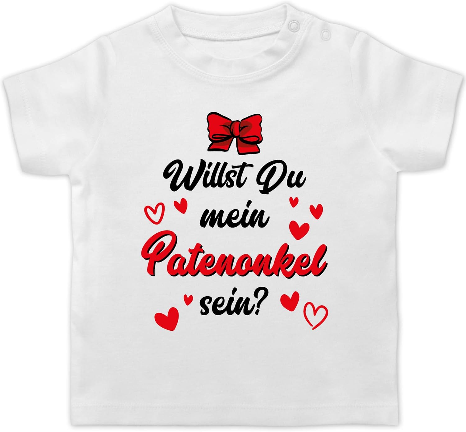 Shirtracer Sprüche Baby Willst du Mein Patenonkel Sein schwarz rot