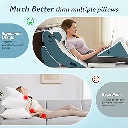 Longering 6PCS Orthopedic Bed Wedge Pillow Set for