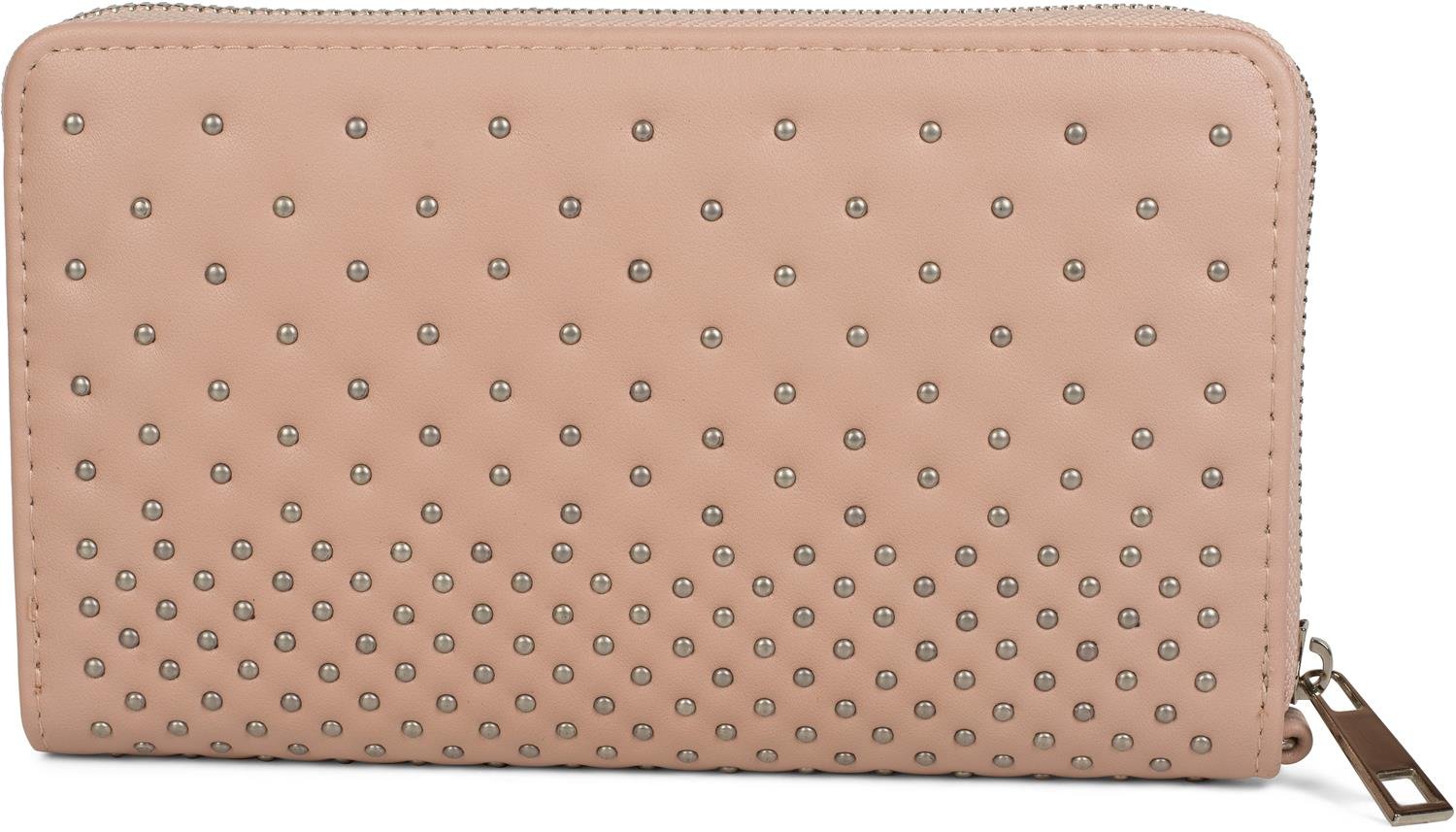 styleBREAKER Purse with Studs, Zip, Purse, Ball-Studded Wrist Strap, Purse, Ladies 02040094, Colour:Rose