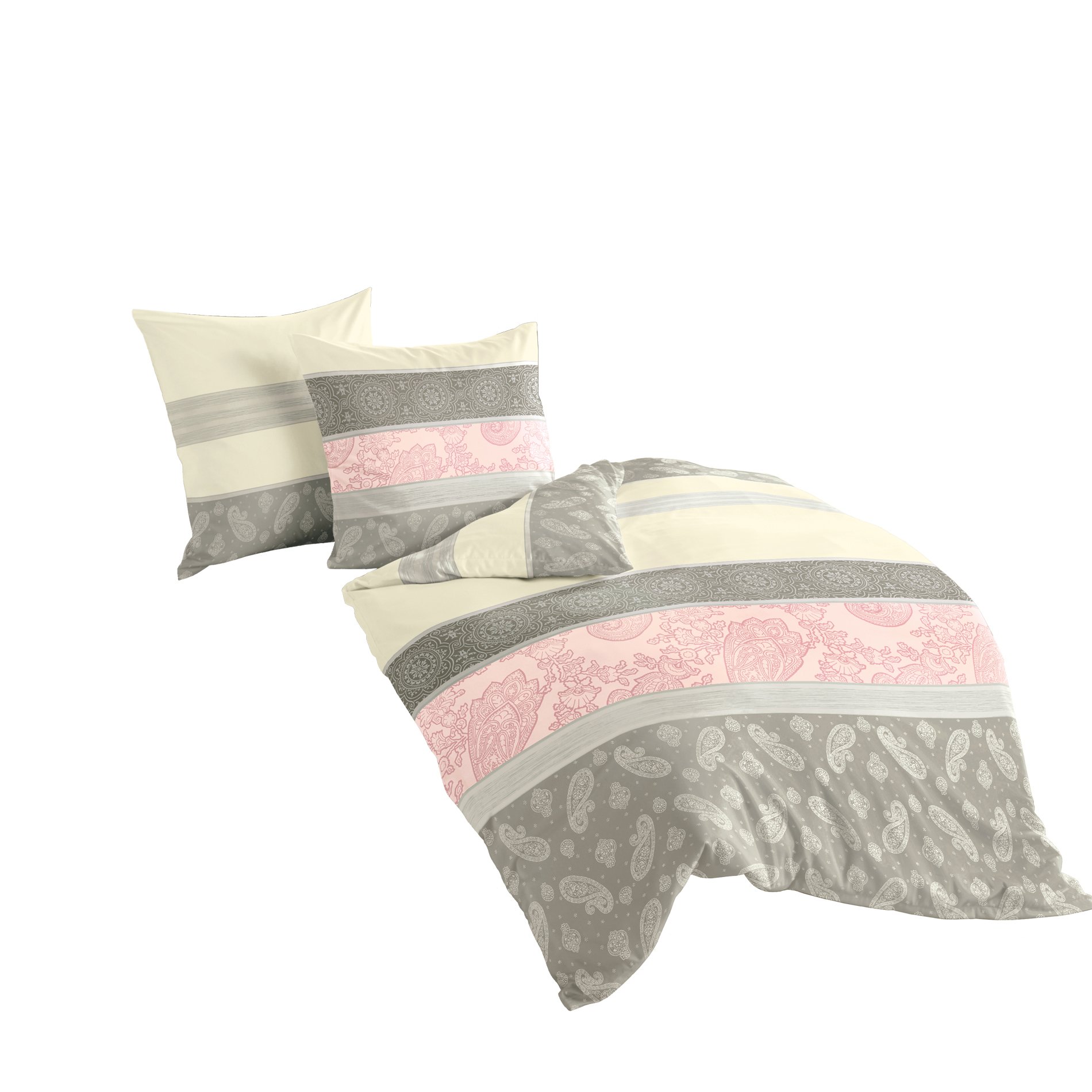 Bierbaum Bedding, Cotton, Pink, 155 x 220 cm