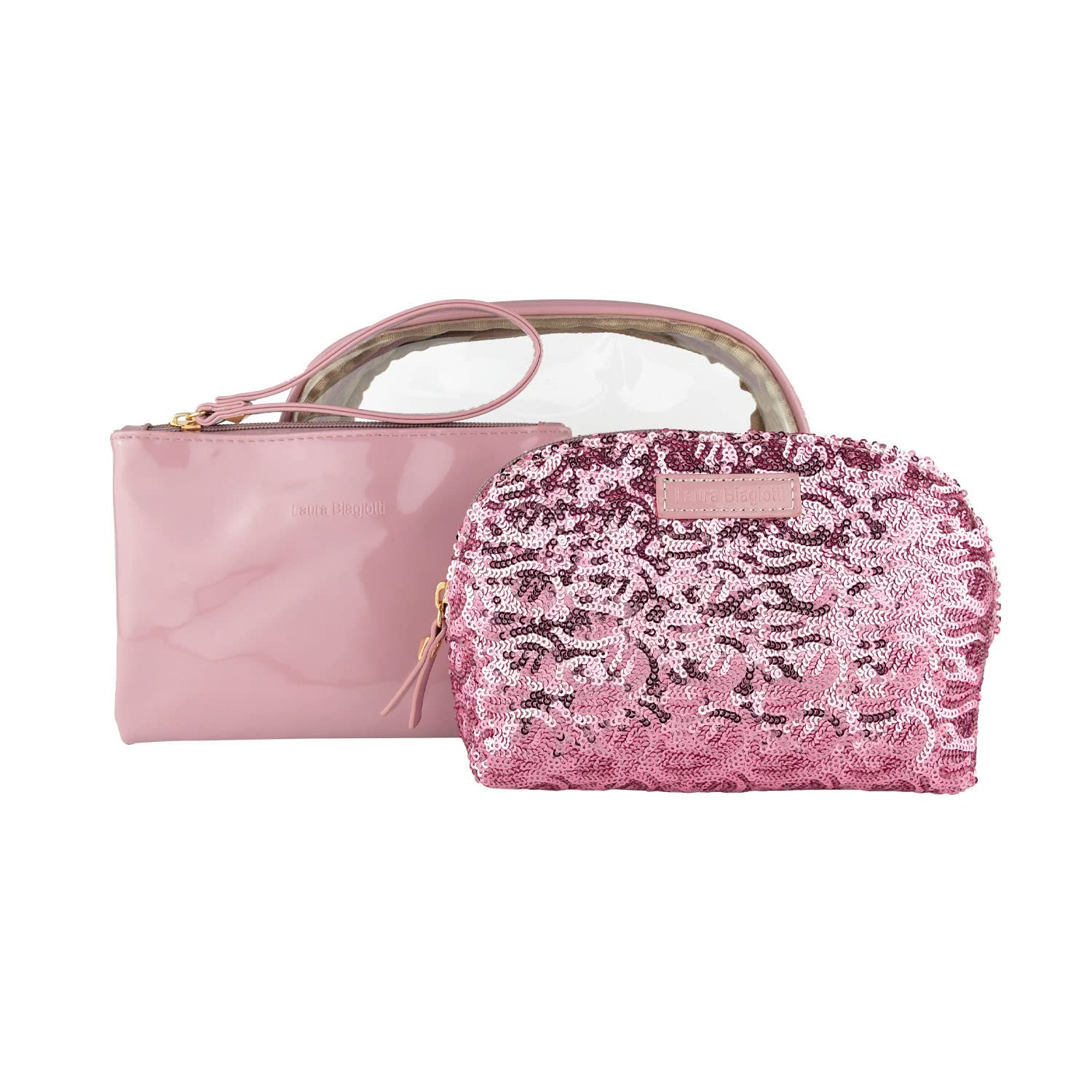 Laura Biagiotti Women's Clutch Bag, Set 3 Piece Waterproof Travel Beauty Case, Make Up Bag and Cosmetic with Box โ image 1