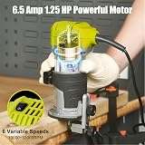 DEWINNER Electric Hand Palm Router Trimmer 6 Speeds 1/4 and 3/8 Collets view 3