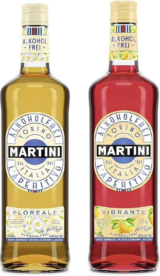 Martini Aperitivo Vibrante Sin Alcohol + Martini Aperitivo Floreale Sin