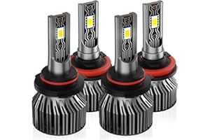 TXBILMOO Compatible for 2009-2023 Dodge RAM 1500 2500 3500 Light Bulbs, High/Low Beam 6500K White Light Combo Kit, Plug-N-Play, Powersports Bulbs, 4-Pack