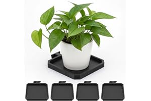 Acoustic Panel Plant Shelf 4 Pack, Sound Panel Plant Holder for Wall, No Drill Vertical Plant Shelf for Succulents, Small Pot