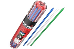 Hultafors Tools 650140U Dry Marker Refills HRD, Heavy Duty, Multi-Purpose, Blue, Green & White, 10 Leads