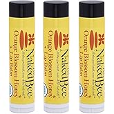 The Naked Bee Organic Orange Blossom Honey Lip Balms - 3 Pack
