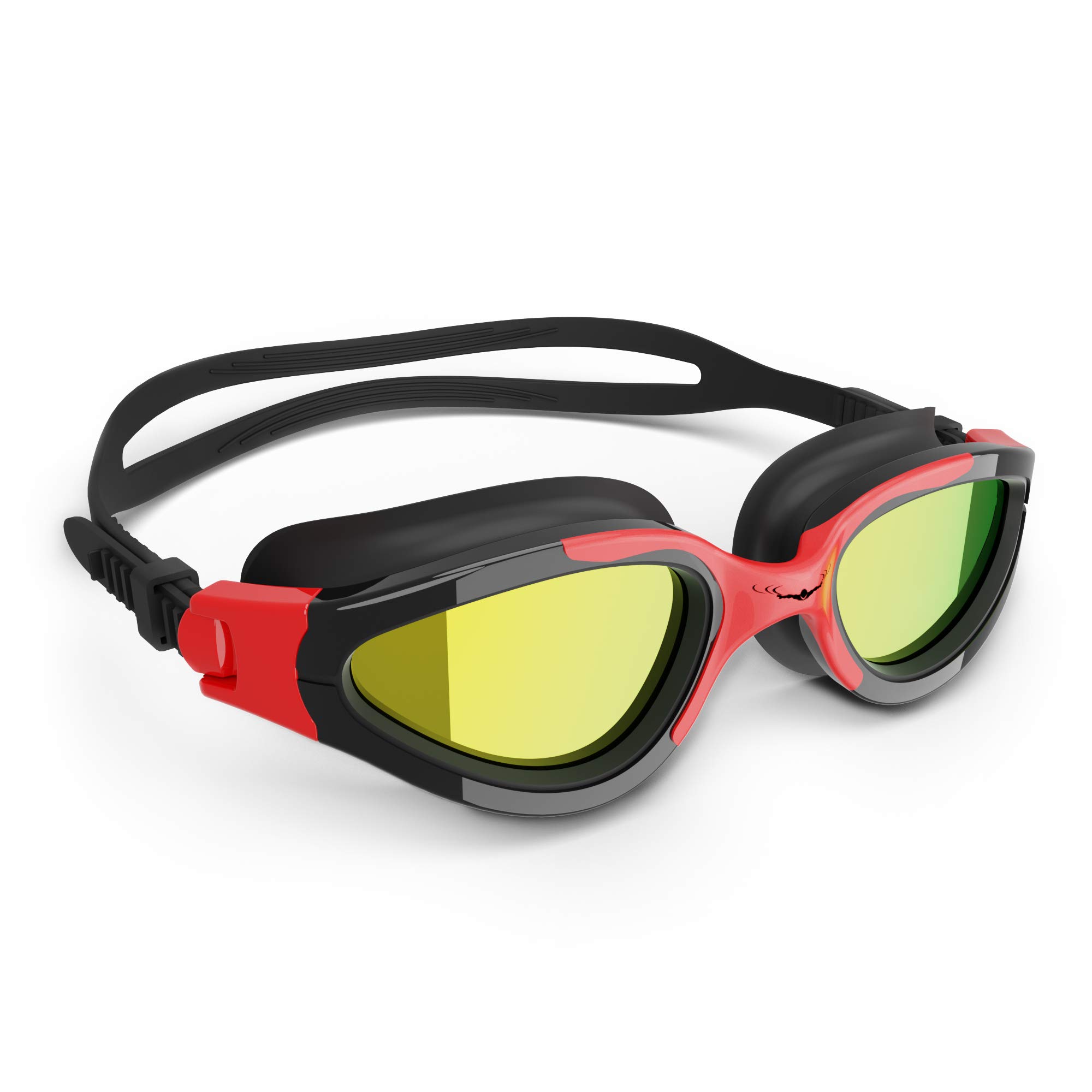 AqtivAqua Swimming Goggles Swimming Adult and Kids Swimming Goggles Kids 6-14 Men Women Swim Goggles Childrens Kids Boys Girls Polarized PDX (Red goggles + Red case)