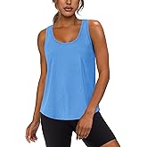 WIHOLL Women's Workout Tank Tops Sleeveless Athletic Racerback for Gym Yoga Running - Summer Fitness Tops Scoop Neck (S-XXL)