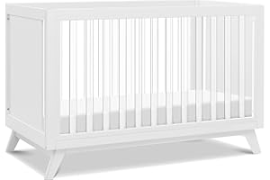 DaVinci Otto 3-in-1 Convertible Crib in White with Acrylic Slats, Greenguard Gold Certified