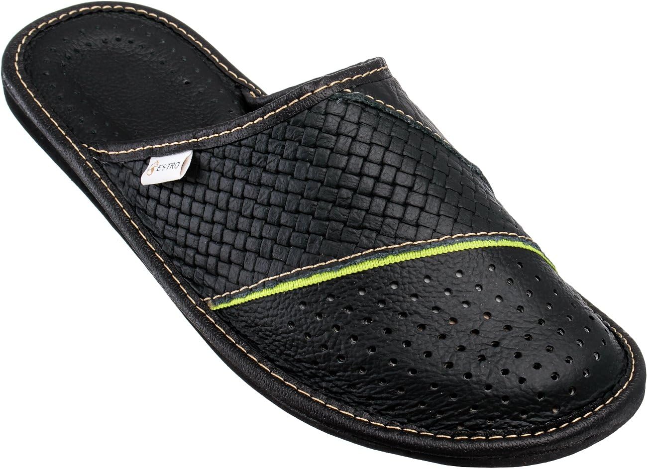 ESTRO Mens Slippers Men's Slipper Men House Shoes Leather Home Mule M66