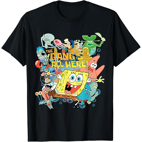Amazon.com: SpongeBob SquarePants Black Sponge T-Shirt : Clothing