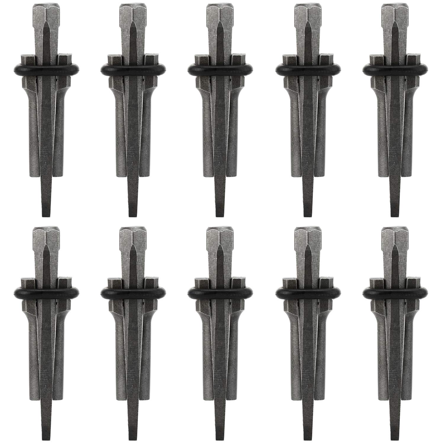 Homtone 10 Set 5/8" Plug Wedge Feather Shims Concrete Marble Granite Rock Stone Splitting Hand Tools