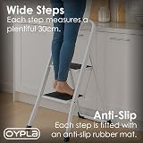 Oypla Foldable 2 Step Ladder Non Slip Steel Stepladder view 5