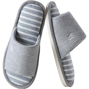 Takeaslip House Slippers for Women with Memory Foam,Slip-on Open Toe Slides | Cloud-like Insole,Cozy Lightweight Soft,Non-sli