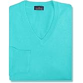 Brooks Brothers Mens Combed Cotton V-Neck Sweatshirt Sweater,