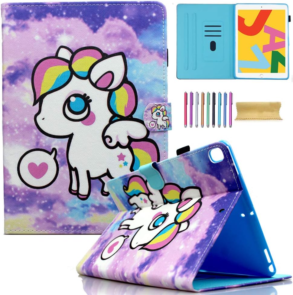 AMotie Case for iPad 10.2 2019 7th Generation - Ultra Slim Lightweight Stand Smart Case Shell for Apple iPad 7th Generation 10.2" 2019, Cute Pony