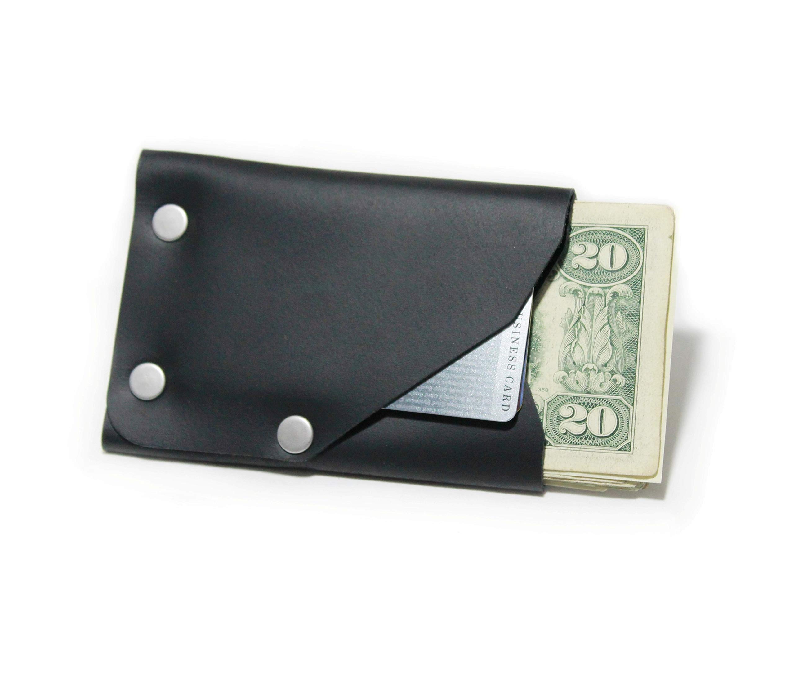 American Bench CraftLeather Front Pocket Minimalist Wallet - Frontier Wallet (Black) - #3