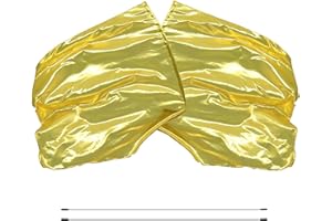 Baisdan 51.2''x45.3" Worship Flags for Dance Church, Praise Dance Flags for Worship, Praise Flags with Flexible Rods, 2 Pack, Gold