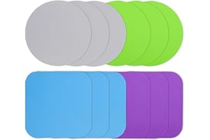 BUSHIBU Jar Opener Gripper Pad, Rubber Jar Opener Grippers, 12 Pcs Jar Opener for Weak Hands, Seniors with Arthritis(Grey/Green/Blue/Purple)