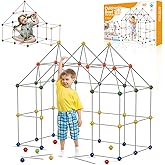 Allike Fort Building Kit for Kids 100 PCS Set, Play Magic Fort Builder Construction Toys for 3 4 5 6 7 8 9 10 Years Old Girls