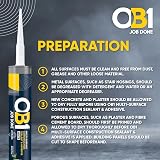 OB1 White Multi-Surface Sealant Adhesive Hybrid Technology 290ml view 4