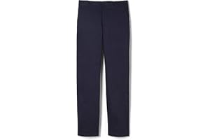 French Toast Big Boys' Flat Front Double Knee Pant with Adjacent Waist, Navy, 20