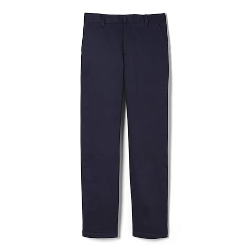 French Toast Boys' Adjustable Waist Relaxed Fit Pant (Standard & Husky), Navy, 18 Husky