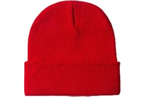 RUQIZHI Beanie Hats for Men Women Reversible Hats Warm Knitted Cuffed Silk Lined Slouchy Skull Cap