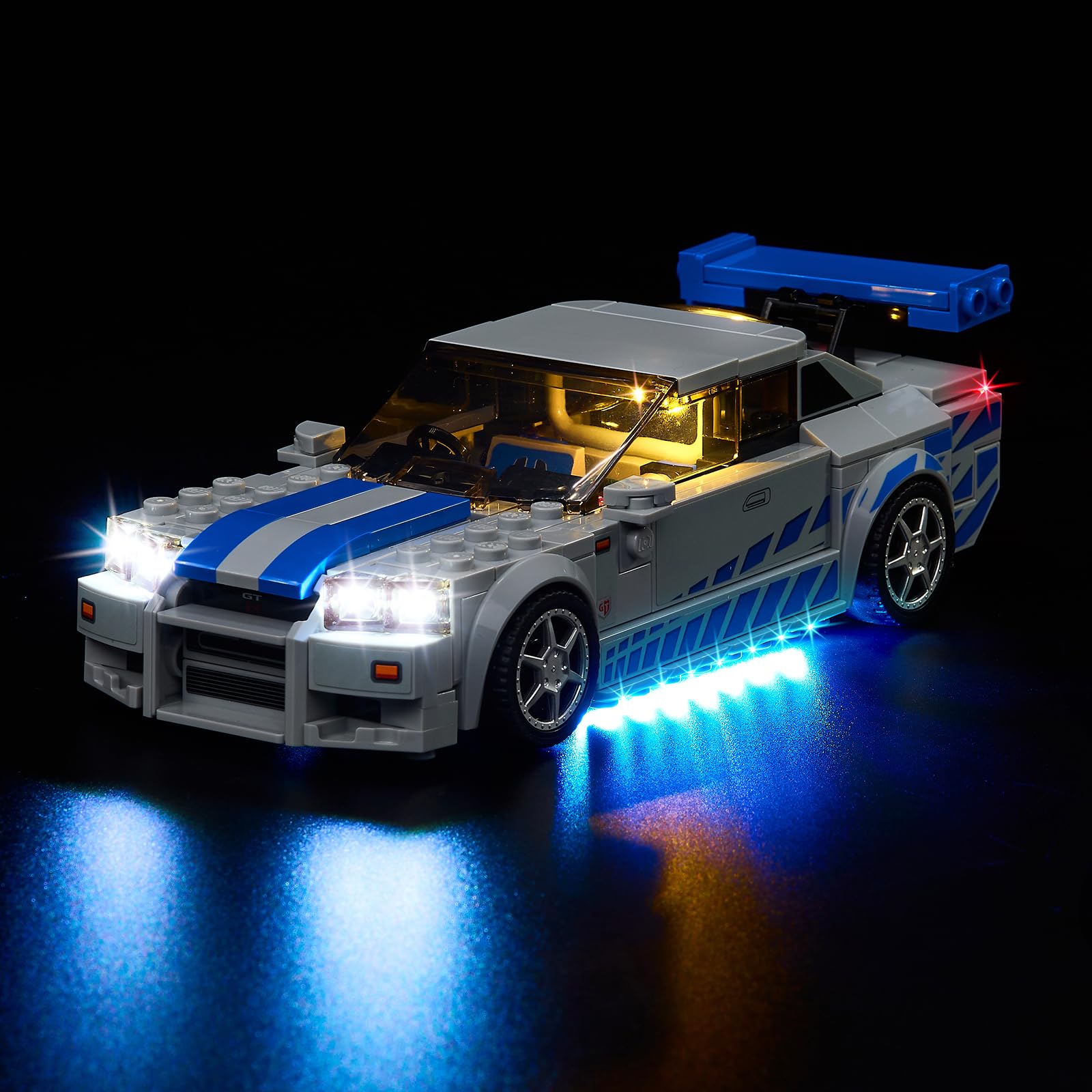 Kyglaring LED Lighting Kit Compatible with Lego Speed Champions Nissan Skyline GT-R (R34) 76917 Building Blocks, Lighting Accessories for Lego 76917 Model Set (Not Model) — image 1