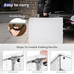 Byliable Folding Table 6ft Portable Heavy Duty
