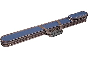 M MI & VI MI&VI Classic Hardshell Double Bass Bow Case for (1) French Style Double Bass Bow with Shoulder Straps (Blue)