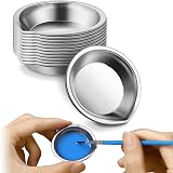 Bansusu 12 PCS Stainless Steel Mixing Palette 1.97in for Watercolor & Paint view 1