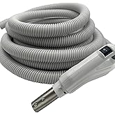 Universal Central Vacuum 35 ft Low Voltage Hose, ON-Off Switch Control-Compatible with Most Inlets - Crushproof Material (35 Ft. Low Voltage)