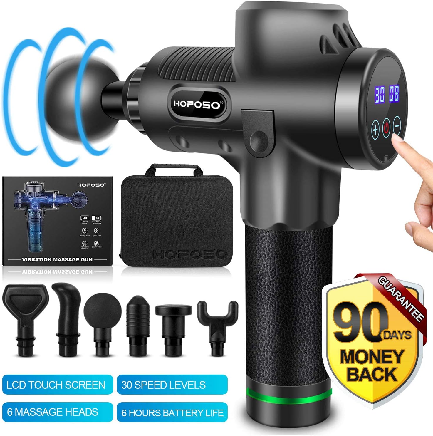 HOPOSO Deep Tissue Massage Gun 30 Speed Levels Body