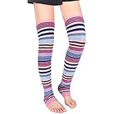 Benefeet Sox Wool Knit Leg Warmers for Women Vintage Boho Leg Warmers Long Winter Warm Thigh High Footless Boot Socks