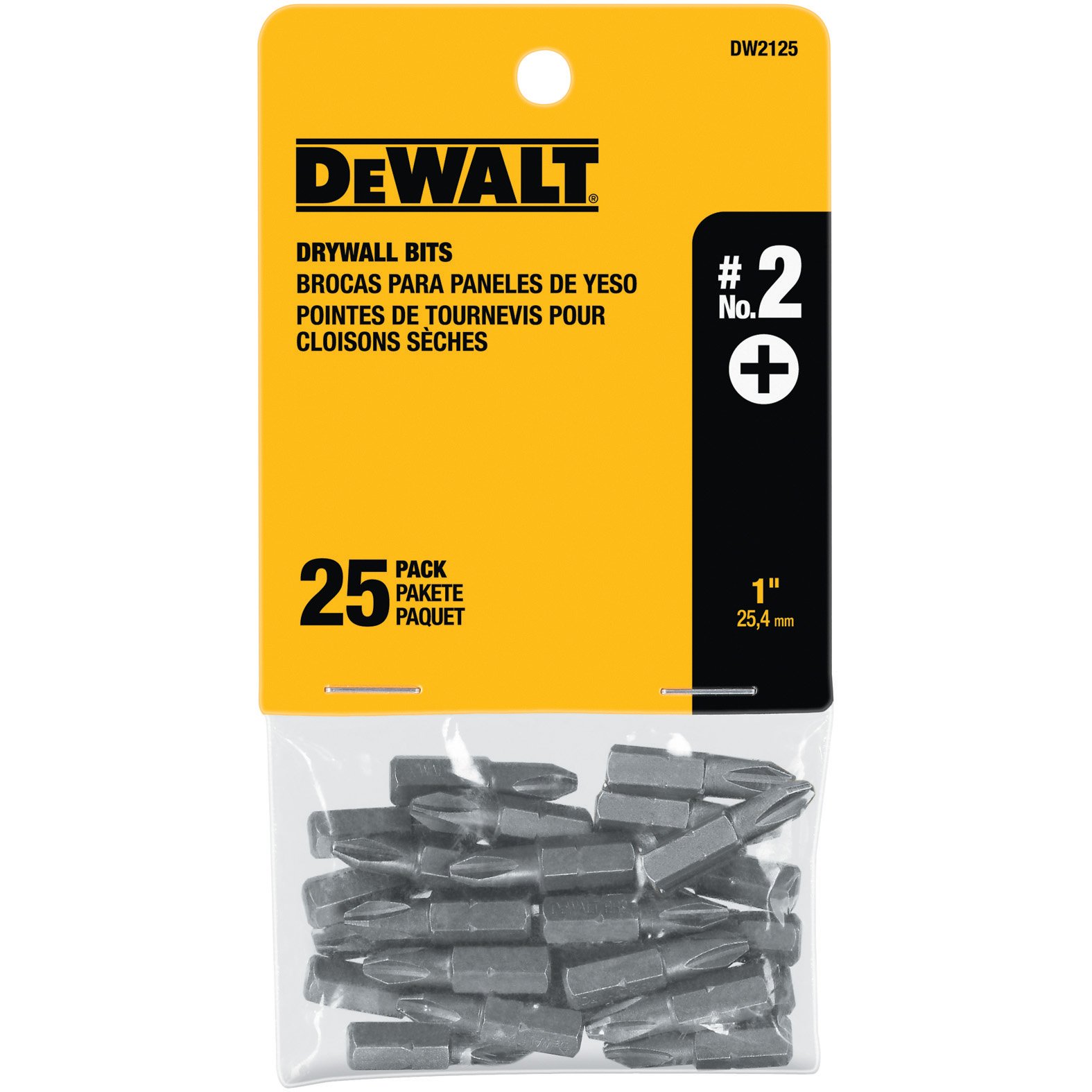 DEWALT DW2125#2 Phillips Drywall Bit Tip (25-Pack)