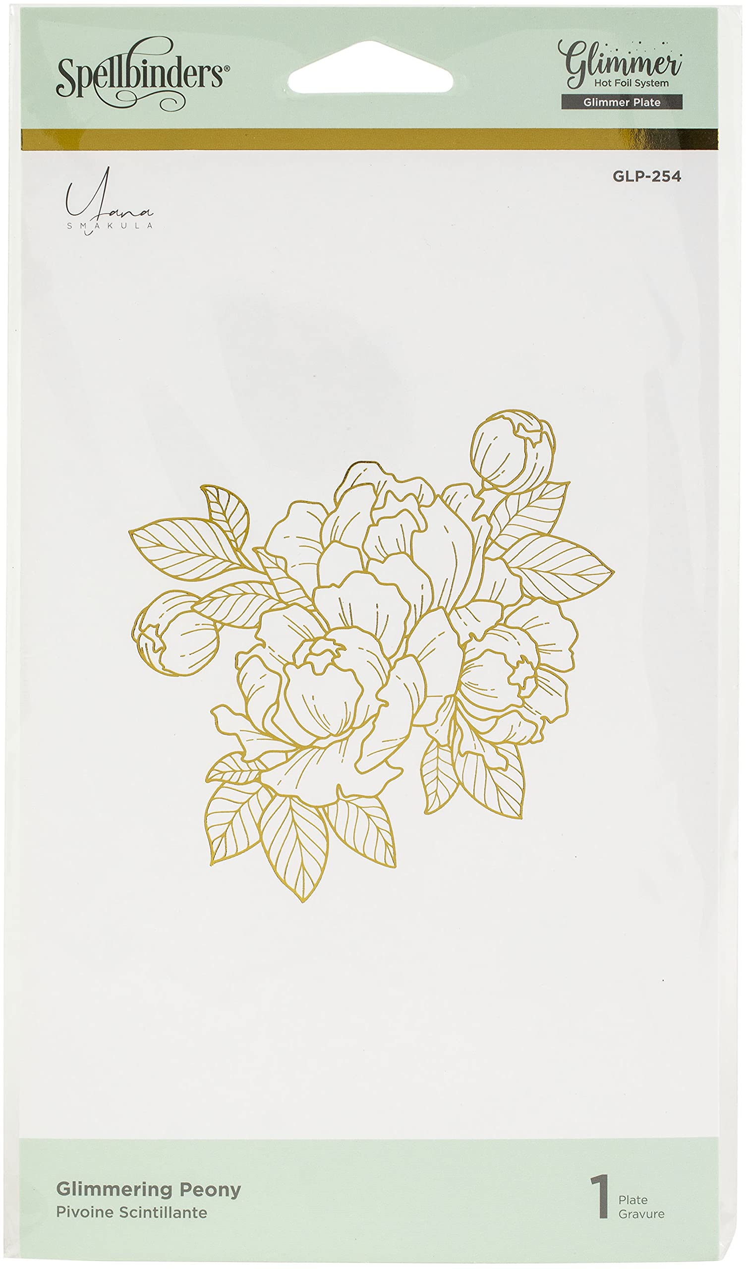 Spellbinders HOT FOIL PLATE GLIM.PEONY, Metal