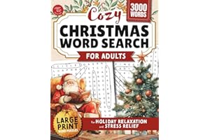 Cozy Christmas Word Search for Adults: Large Print Word Puzzles for Holiday Relaxation and Stress Relief (Word Find Books For Adults)
