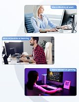 VAYDEER Ultra-Comfort Ergonomic Keyboard & Mouse Wrist Rest Set 17.3" Black view 6