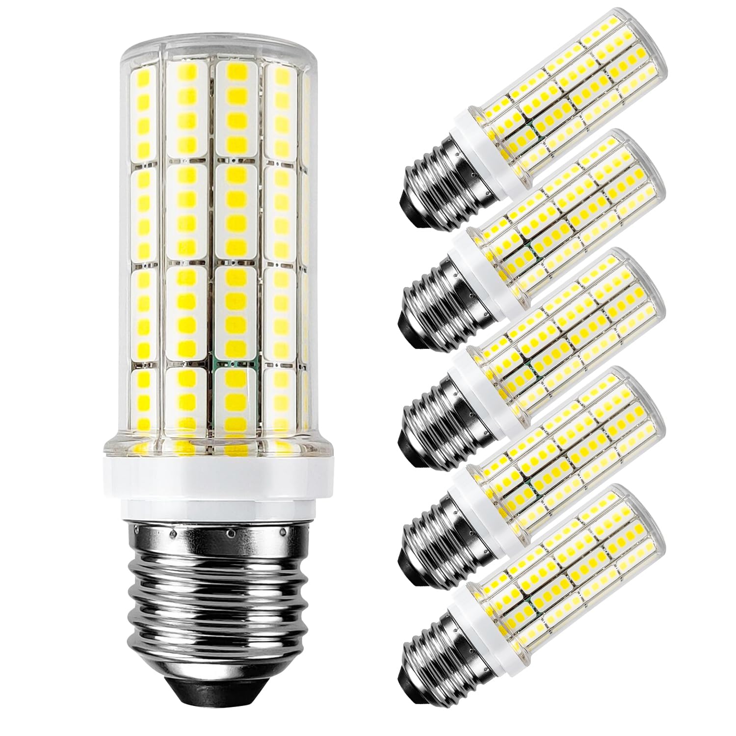 Photo 1 of RIUVAO LED Light Bulb 200W Equivalent 2500 Lumen Super Bright 5000K Daylight White 20W Led Bulb E26/E27 Medium Base for Home Garage Warehouse Indoor Outdoor Led Corn Light Bulb Pack of 6