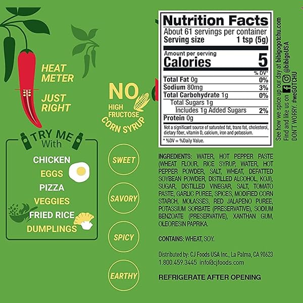BIBIGO GOTCHU – CLASSIC KOREAN HOT SAUCE, MADE WITH GOCHUJANG FERMENTED PEPPER PASTE, LOW HEAT SWEET-SPICY-SAVORY-EARTHY FLAVOR [10.7 OZ SQUEEZE BOTTLE]