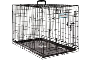 Precision Pet Products Two Door Provalue Wire Dog Crate, 30 Inch, For Pets 30-50 lbs, With 5-Point Locking System