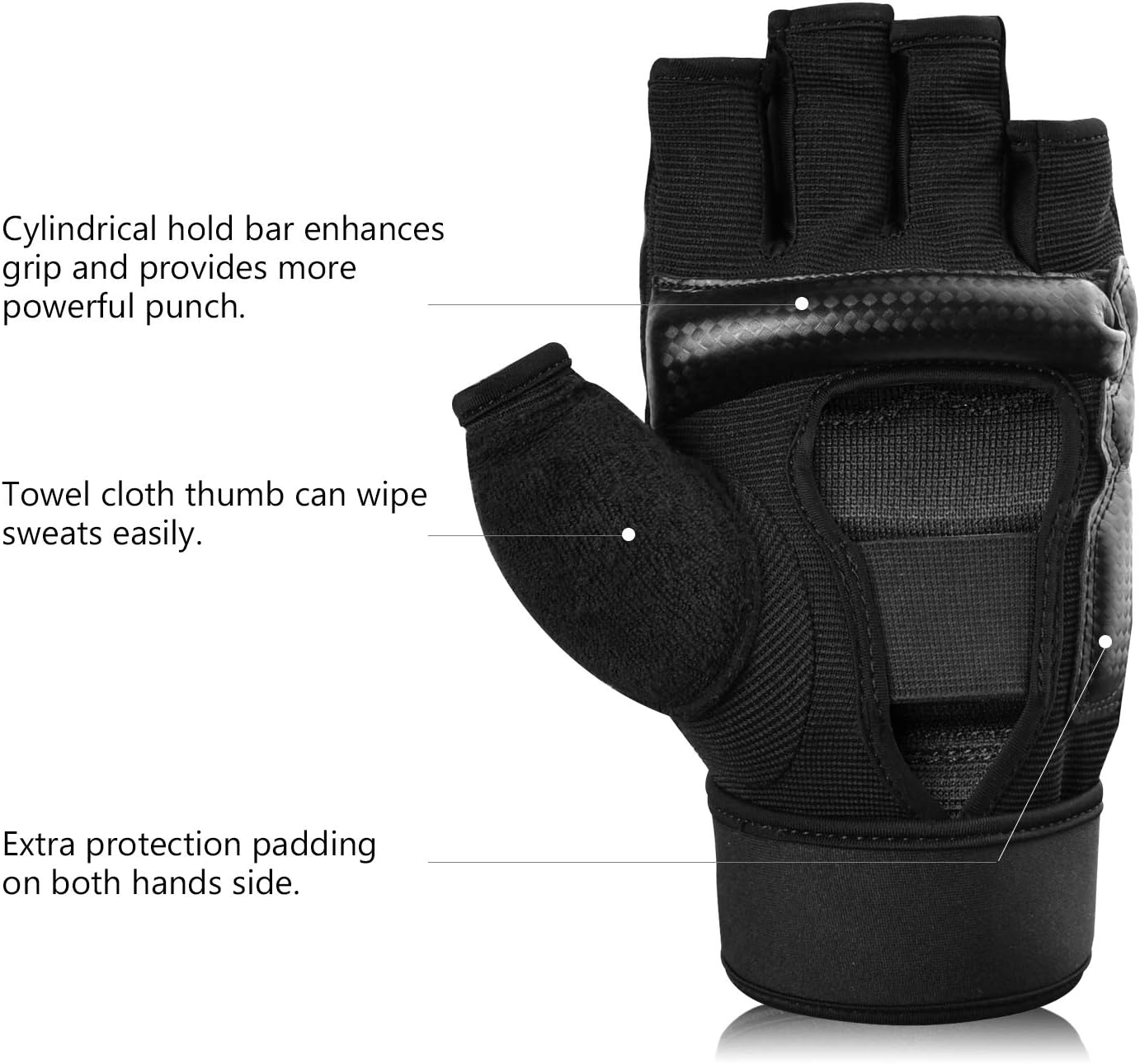 Xinluying Punch Bag Boxing Martial Arts MMA Sparring Grappling Muay Thai Taekwondo Training PU Leather Wrist Wraps Gloves : Sports & Outdoors