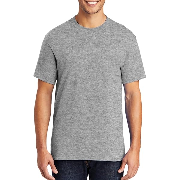 Gildan Maglietta Uomo In Cotone Pesante, Maniche Corte, Colore Grey, Taglia X-Large (5000)